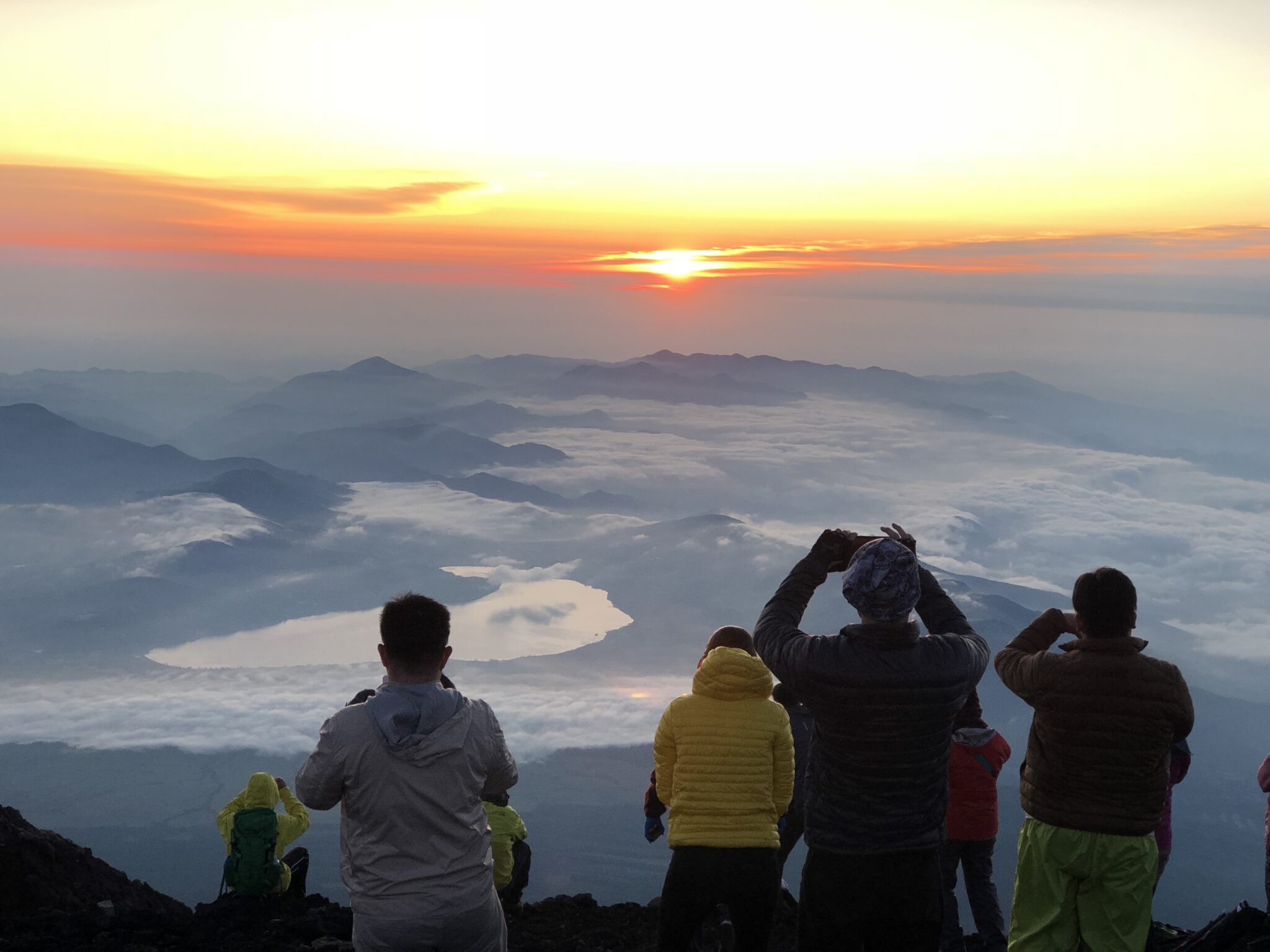 Sunrise on Mount Fuji summit